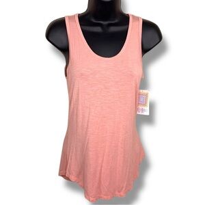 New XS LuLaRoe Peach Pink Tank Sleeveless Stretch Soft Rayon Blend Comfortable
